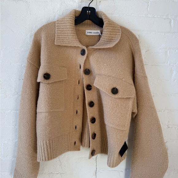 NWT Anna Quan Camel Wool Jacket - Picture 2 of 6